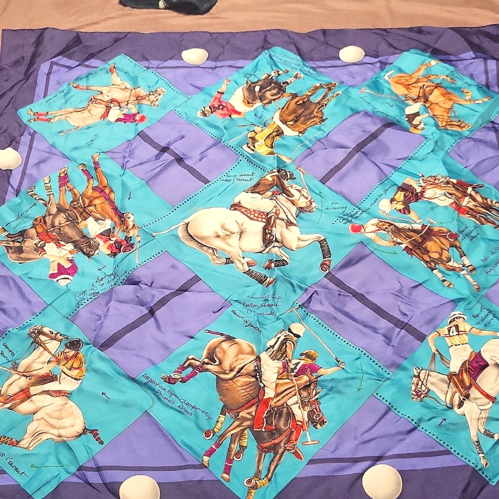 Authentic Hermès Polo Pony Scarf